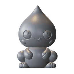 Creature Kin Driplet Figure Cute Waterdrop Frog Art Toy Royalty-Free 3d model