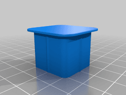 Stahlrohr Stopfen 30-30-3 Kanten gerundet 3d model