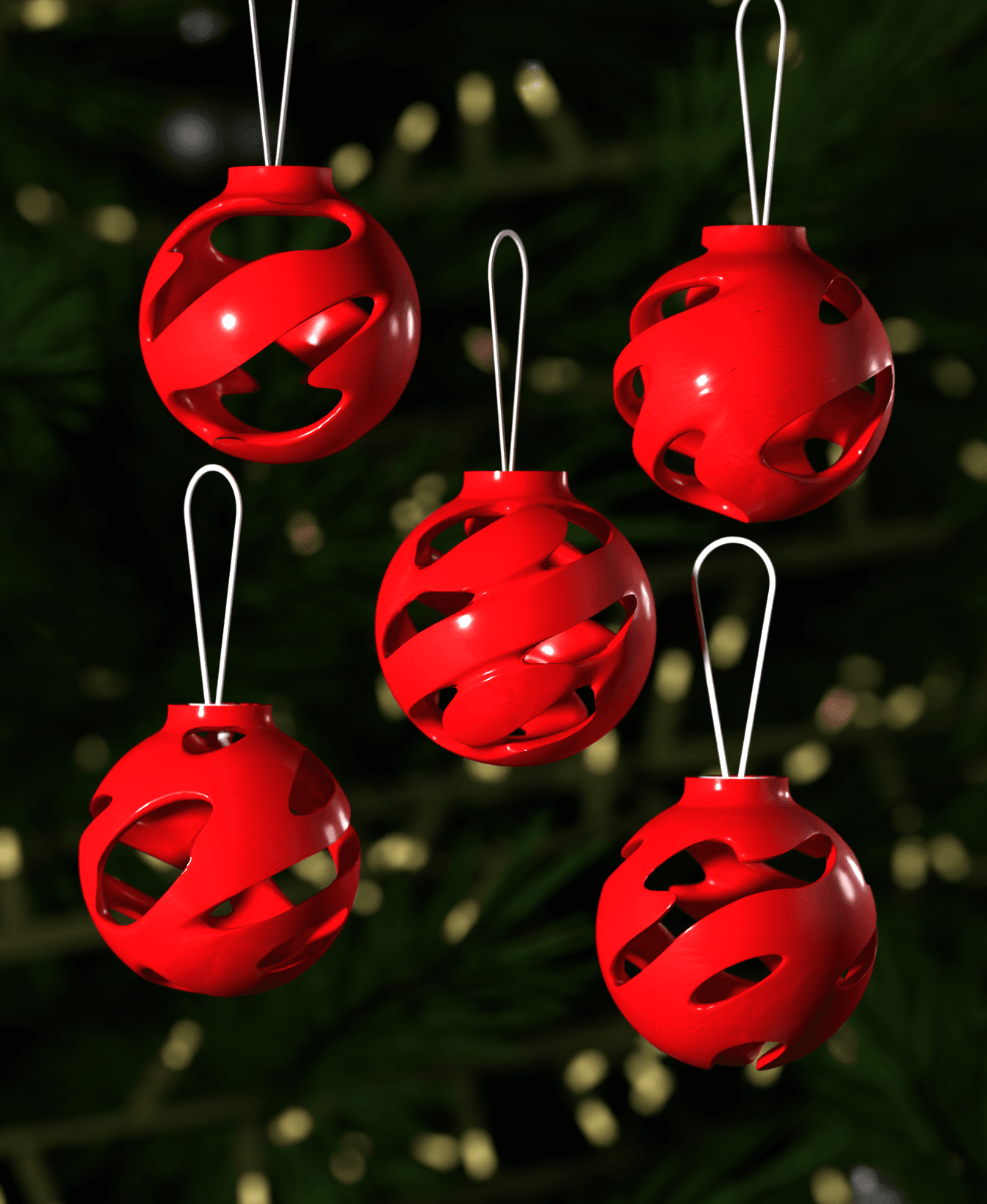 Christmas Ornament Winter Whirls 002 3d model
