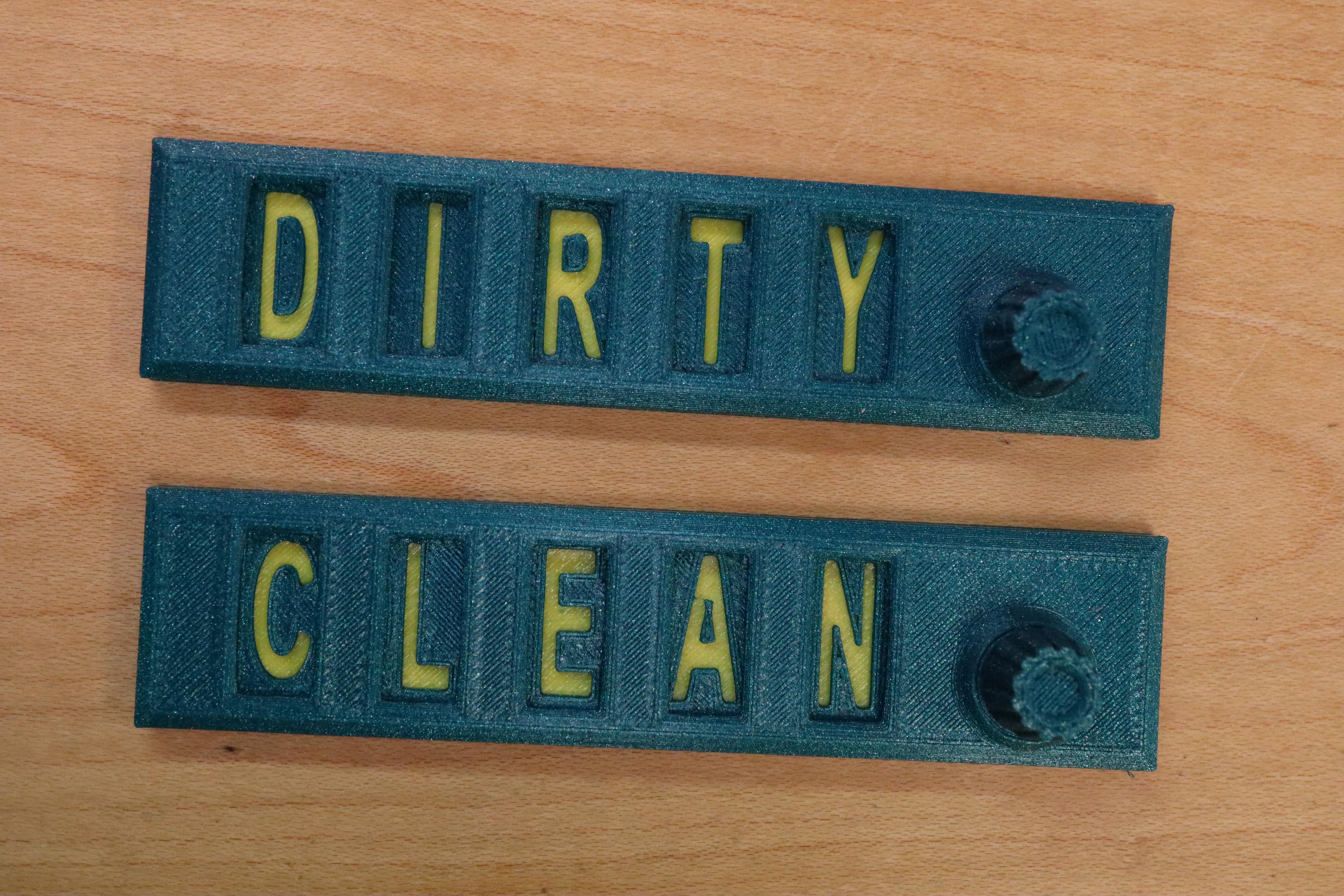 Clean-Dirty Word Swap Sign 3d model
