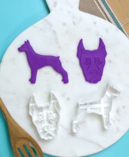 Doberman Pinscher Cookie Cutter Set 3d model