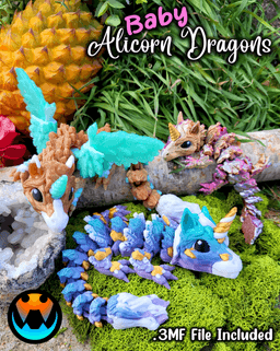 Baby Alicorn Dragon 3d model