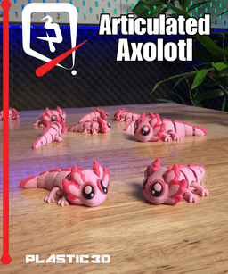 Articulated Axolotl 3d model