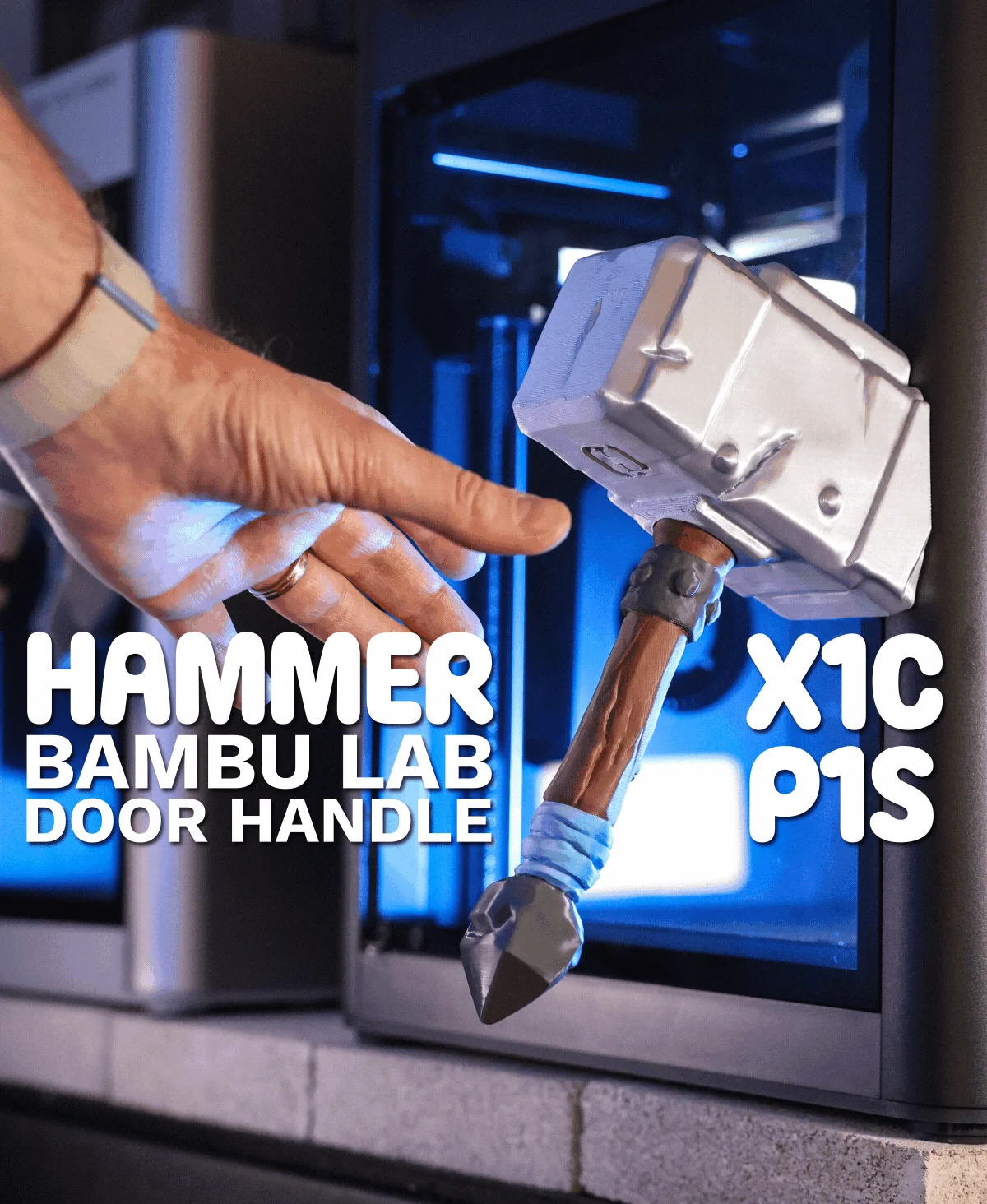 Forge Hammer - Handle for Bambu Lab printers 3d model