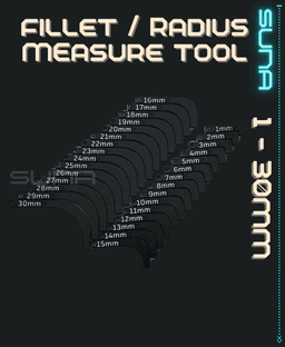 Fillet / Radius Measuring Set 3d model