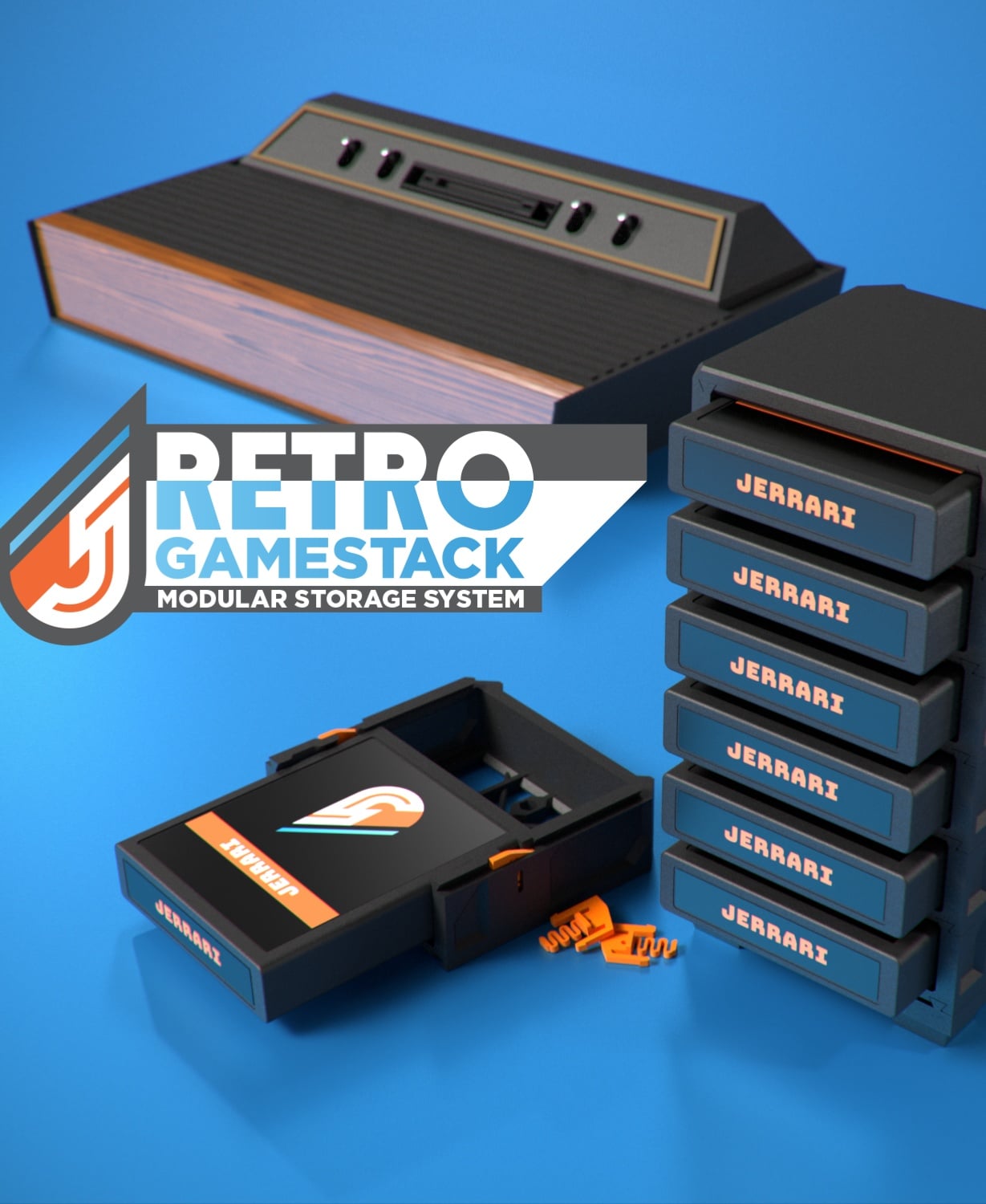 RETRO Game stack - Atari 2600 3d model