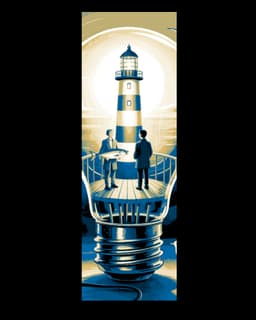 Lighthouse in a bulb - twist on reality - Set of bookmarks 3d model