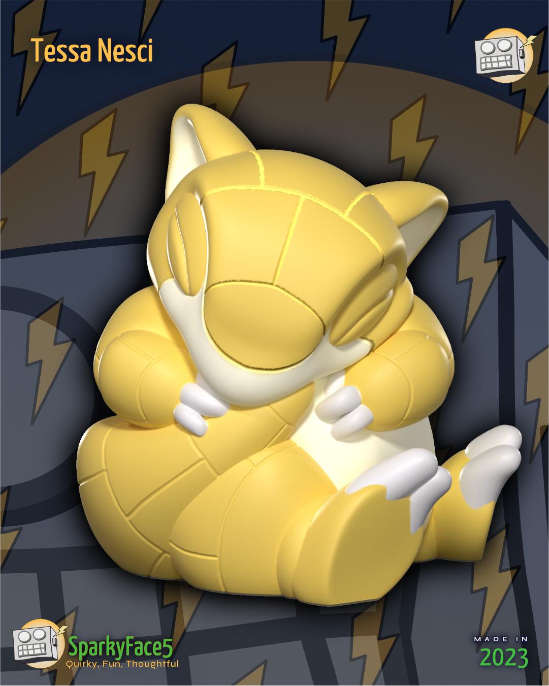 Sleeping Sandshrew - Pokemon 3d model