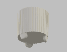 Small Stylish Plant Pot - Vertical Lines 3d model