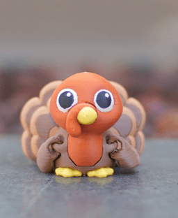 Tender Turkey - Articulated Fidget turkey - Ludo Animal 3d model