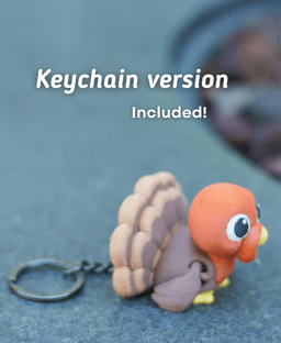 Tender Turkey - Articulated Fidget turkey - Ludo Animal 3d model