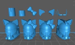 Super Kawaii Neko Torupa Herumetto v2 big ear 3d model