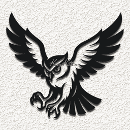 Owl bird Flight wall art home decor 3d model