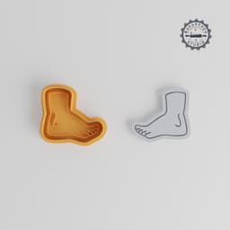 Foot Shape Cutter & Stamp, Cookie Fondant Kit, Ankle Leg Toe Design, 3 Sizes S/M/L, 6 Piece Set PRODUCT_2856 3d model