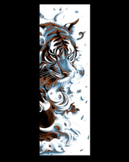 the artists view of the mighty Tiger - Set of bookmarks 3d model