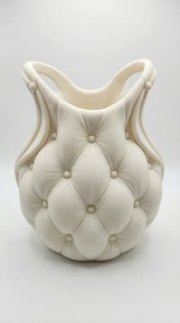 The Chesterfield Tufted Sculptural Vase – Quilted Surrealist Decor 3d model