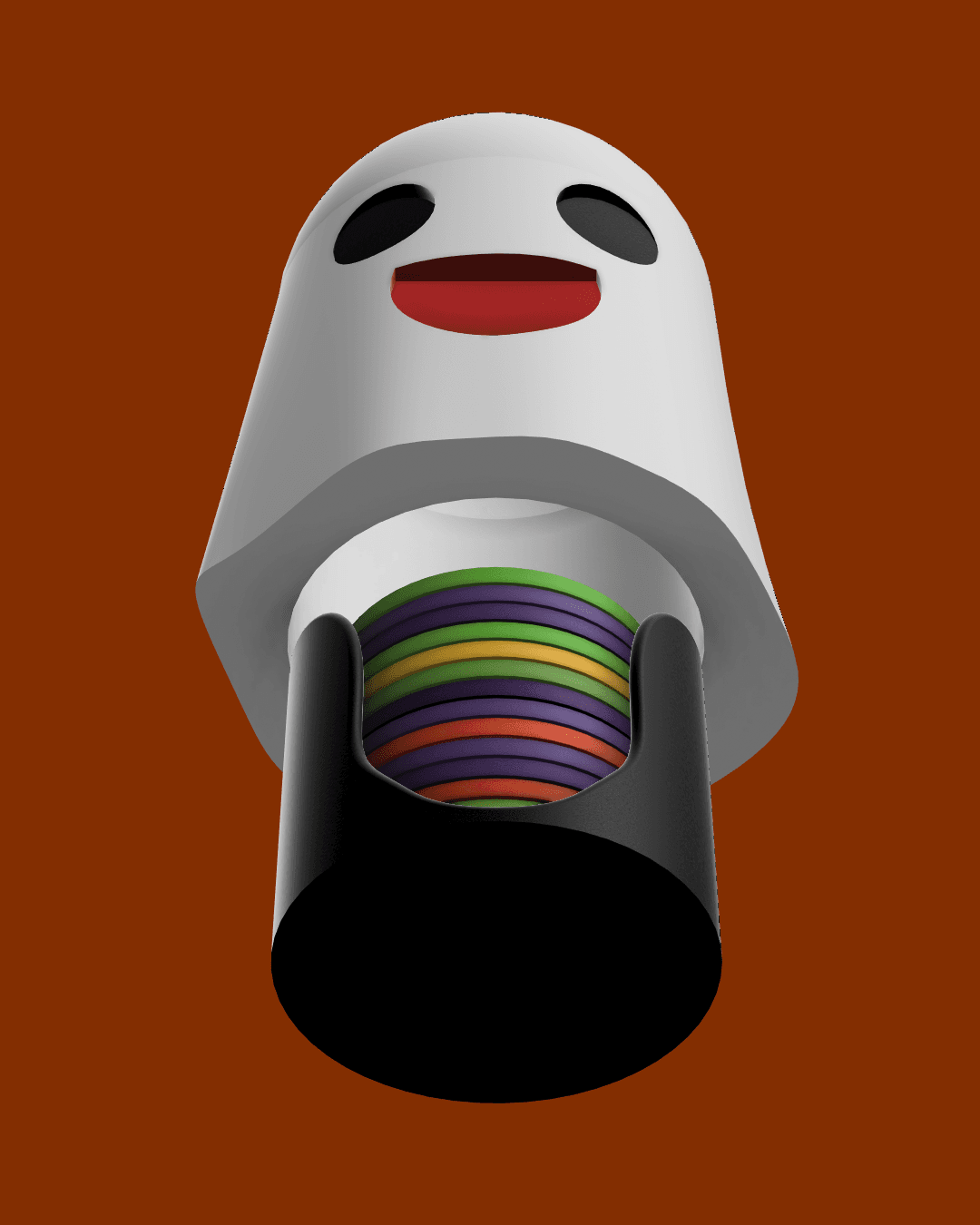 Ghost case and Halloween coasters 3d model