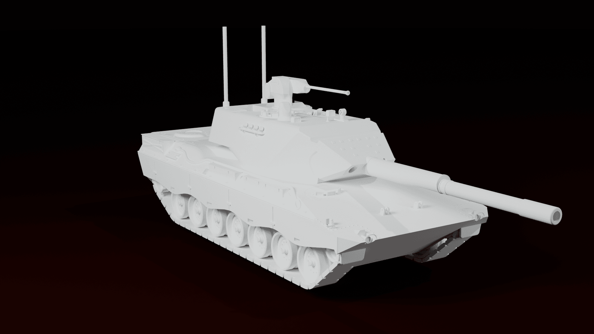 Leopard 2K German Main Battle Tank Military War Thunder Turret Toy Prop Replica Model Copy Battle Ve 3d model
