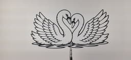 Romantic Swan Couple 2D Wall Art.stl 3d model