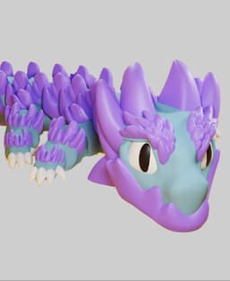 Baby Raptor - Articulated Dragon Fidget Toy 3d model