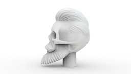 Beard Skull 2 3d model