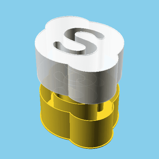 Skype Logo, nestable box (v1) 3d model