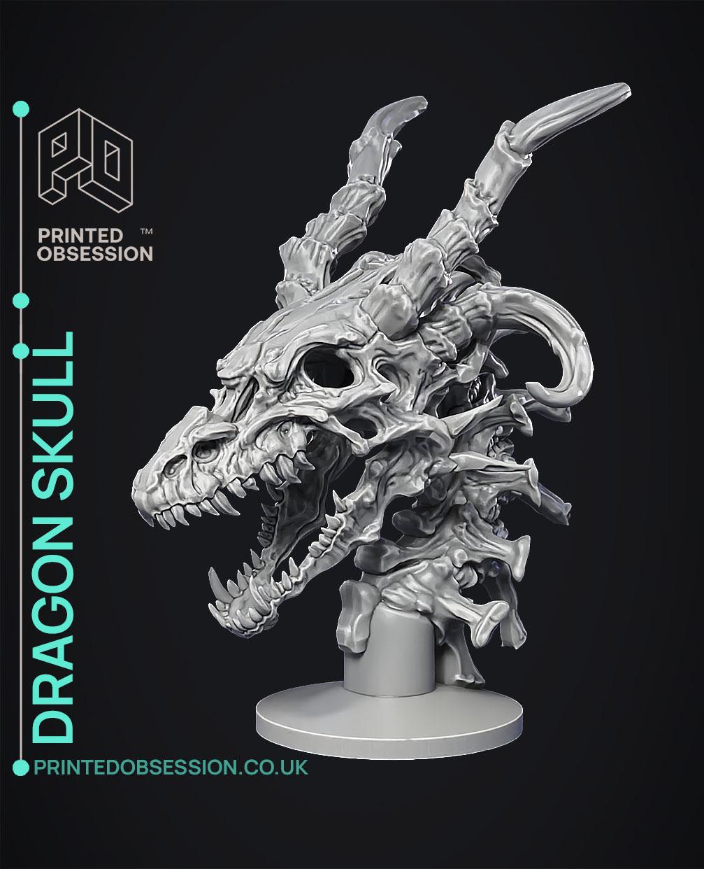 Dragon Skull - Open Jaw - Decoration 3d model