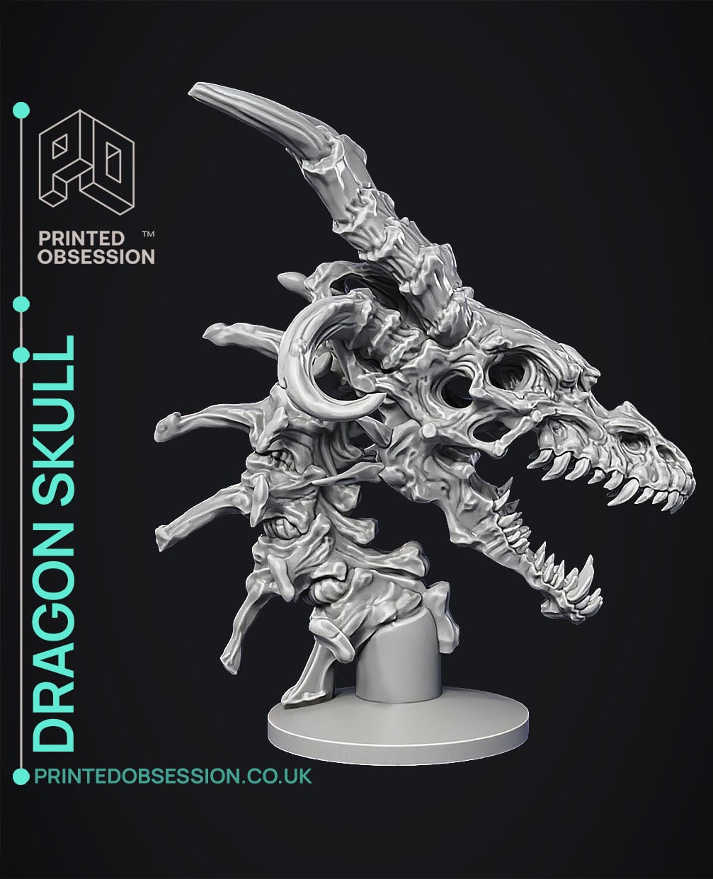 Dragon Skull - Open Jaw - Decoration 3d model