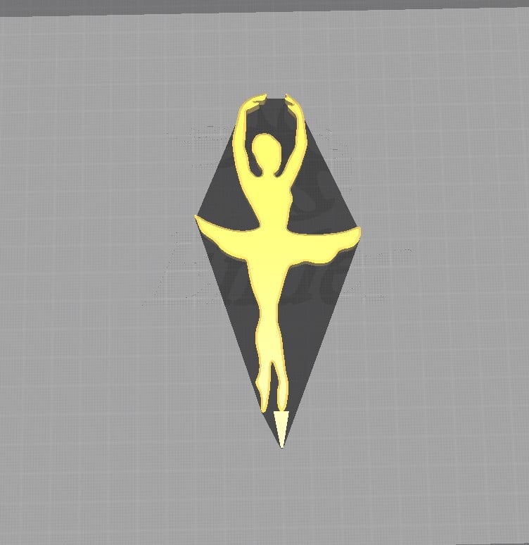 BALLERINA DANCER, DECORATION 3d model