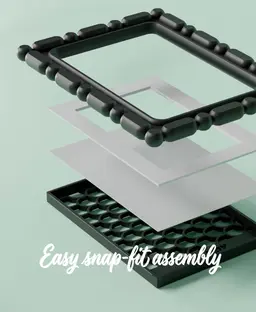 Easy Print Photo Frame Kumo for 50x70mm Images 3d model