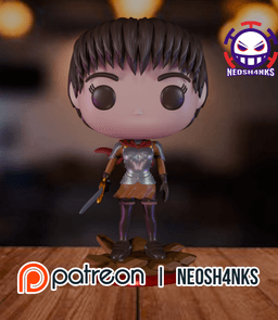 Berserk Casca Funko style 3d model