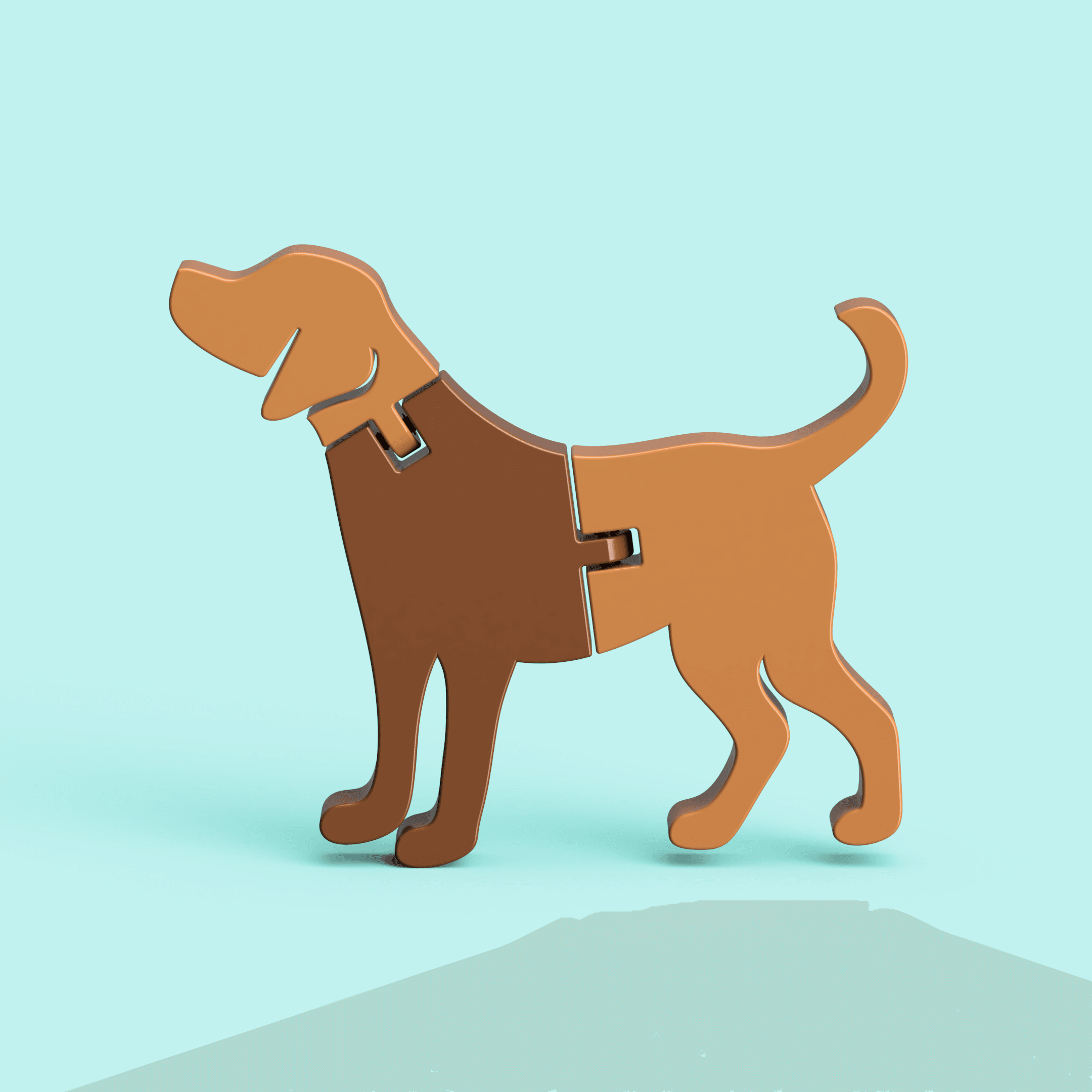 Articulated Dog 3d model