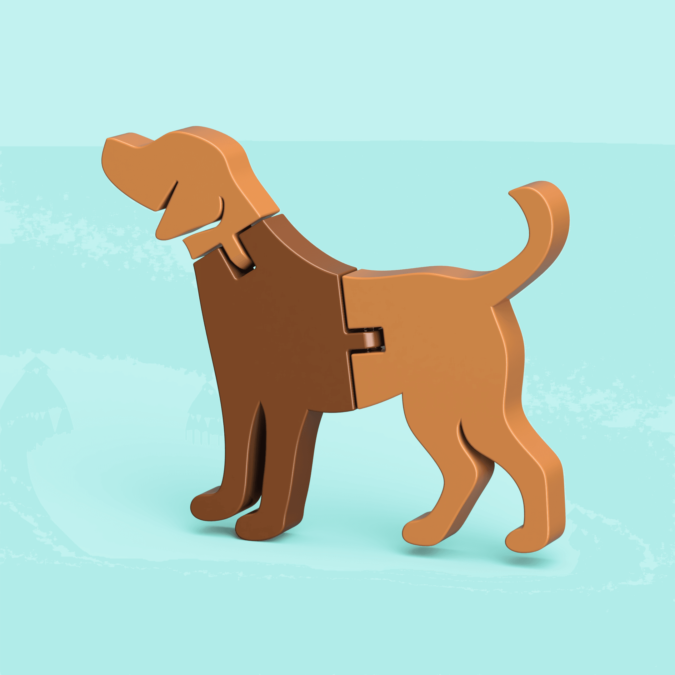 Articulated Dog 3d model