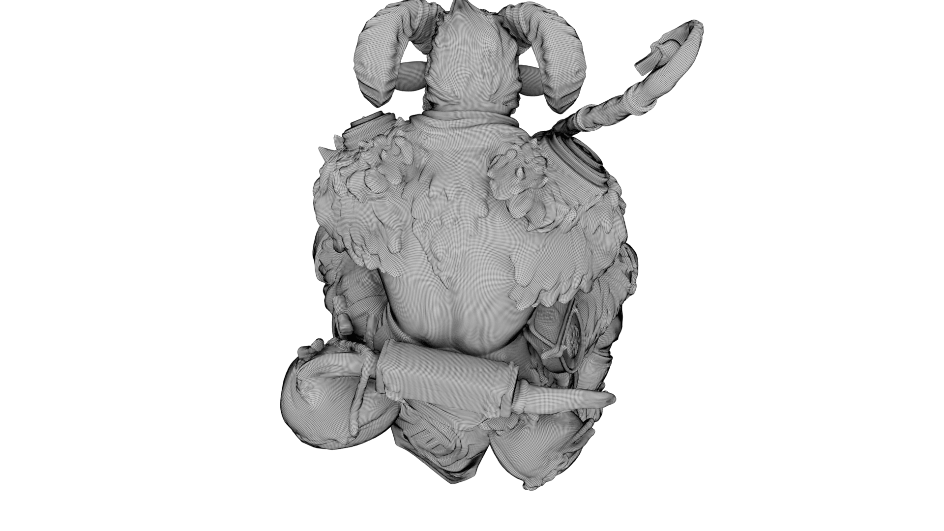 Azure Horned Guardian 3d model