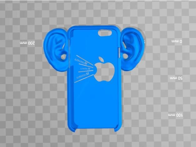 very slim iPhone 6 case with ears 3d model