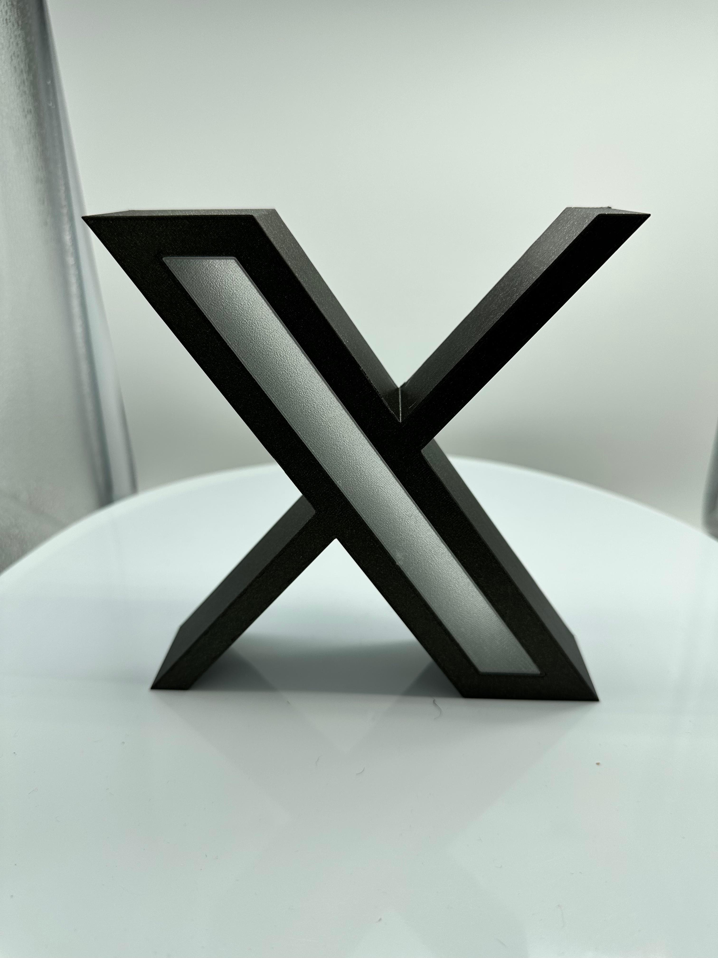 X Logo Twitter Logo New X 3d model