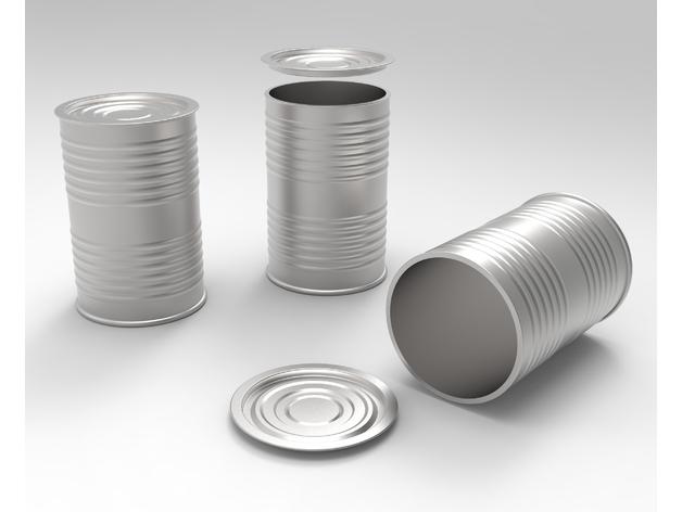 Soup Can Tin Cup Cannister Container 3d model