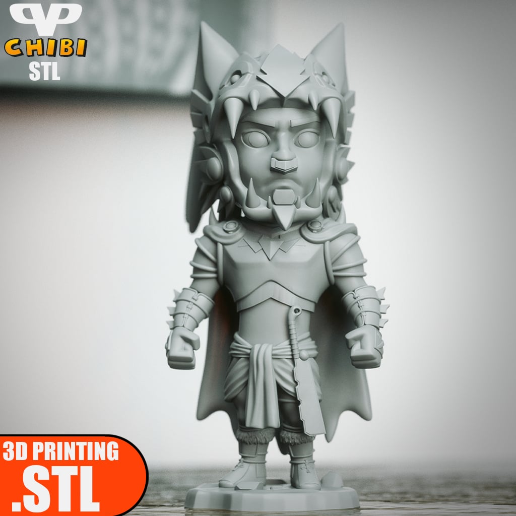 Batman Azteca Chibi STL for 3D Printing ChibiSTL 3DXM 3d model