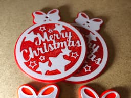 Merry Christmas Ornament – Two Versions for Any Setup 3d model