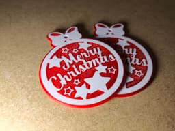 Merry Christmas Ornament – Two Versions for Any Setup 3d model