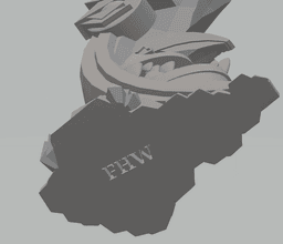 FHW: Evil Moon Statue 3d model