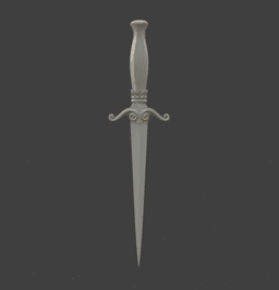 Ivory Royal Stiletto Dagger 3d model
