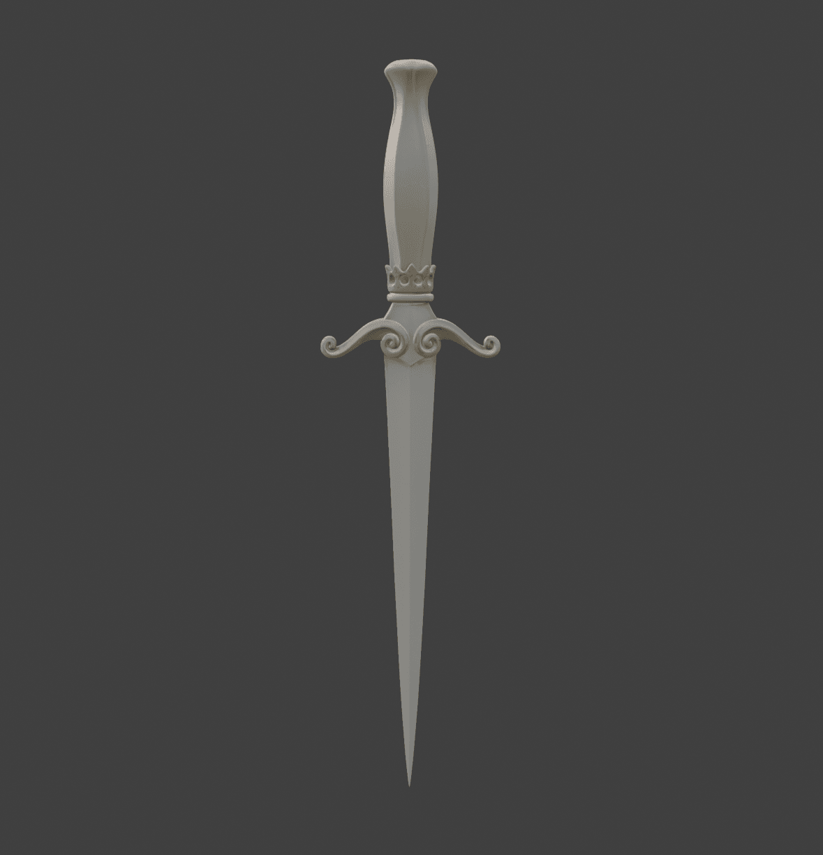 Ivory Royal Stiletto Dagger 3d model