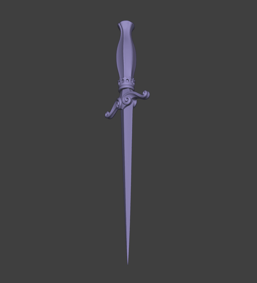 Ivory Royal Stiletto Dagger 3d model