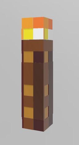 Minecraft torch lamp 3d model