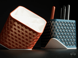 Kumiko Pen Holder - Desk Organizer(Cube).3mf 3d model