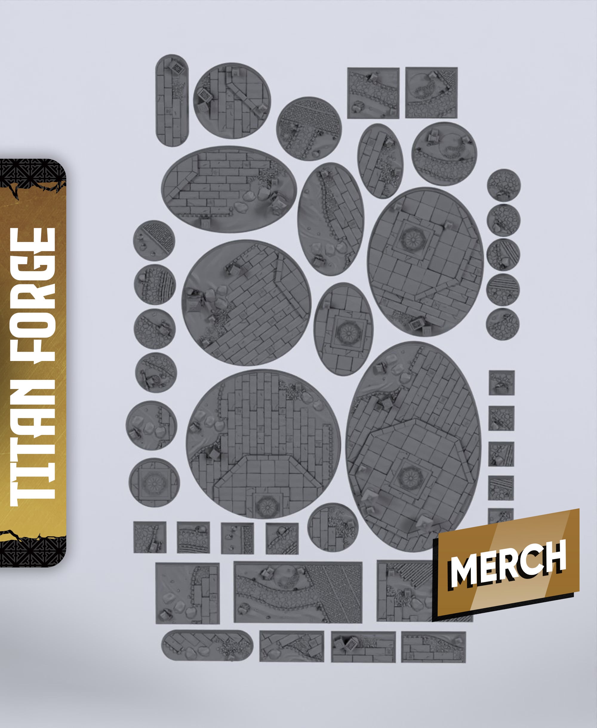 DE Bases - With Free Dragon Warhammer - 5e DnD Inspired for RPG and Wargamers 3d model