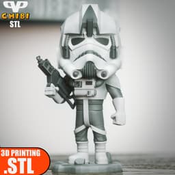 At-At Pilot Chibi STL for 3D Printing ChibiSTL 3DXM 3d model
