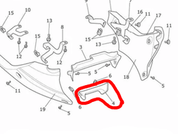 Triumph Speed Triple Bellypan Moulding - T2303103 3d model