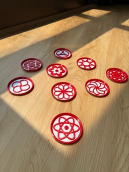 Interwoven Flower of Life Coaster – Sacred Geometry Inspired 3d model